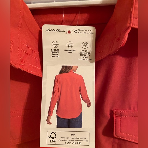 Eddie Bauer Technical Shirt for hiking/sun protection/exercise - Picture 4 of 6